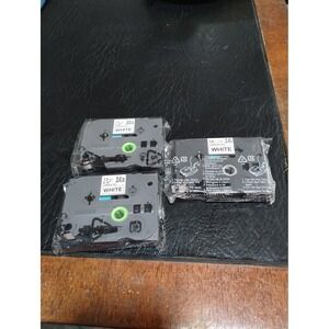 3 Pack Brother P-Touch TZe-231 12mm 0.47 Laminated Label Tape Black on White